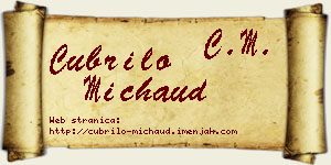 Čubrilo Michaud vizit kartica
